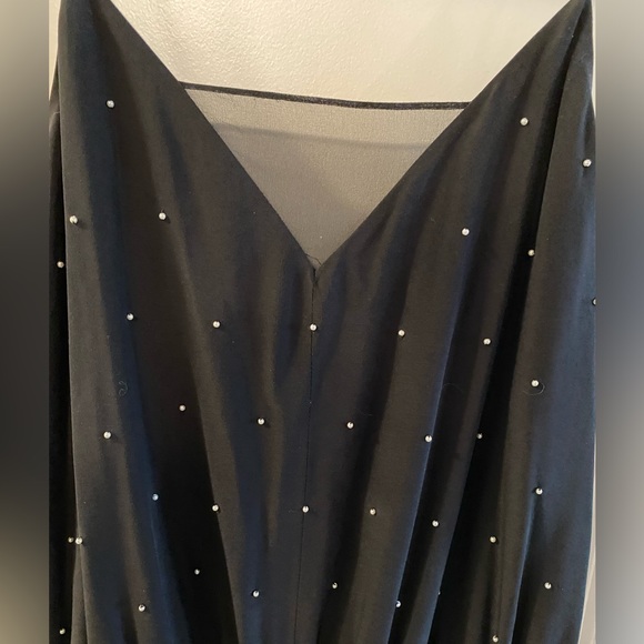 Club Monaco Pants - Club Monaco 100% Silk  Jumpsuit Pant suit Black with white pearls